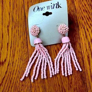 Blush tassel earrings